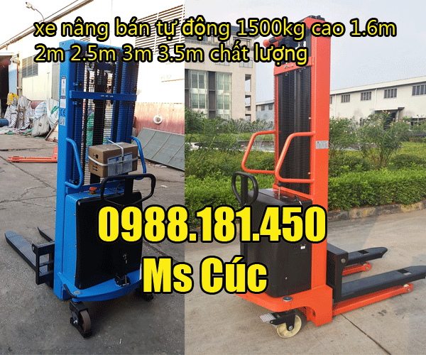 xe nâng bán tự động 1500kg nhập khẩu