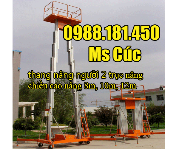thang nâng người 2 trục nâng