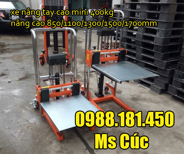 giá xe nâng tay cao mini 400kg 