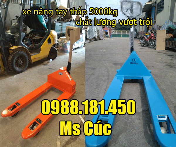 xe nâng tay thấp 5000kg nhập khẩu