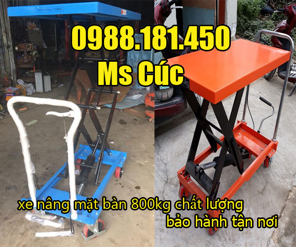 xe nâng mặt bàn 800kg giá rẻ