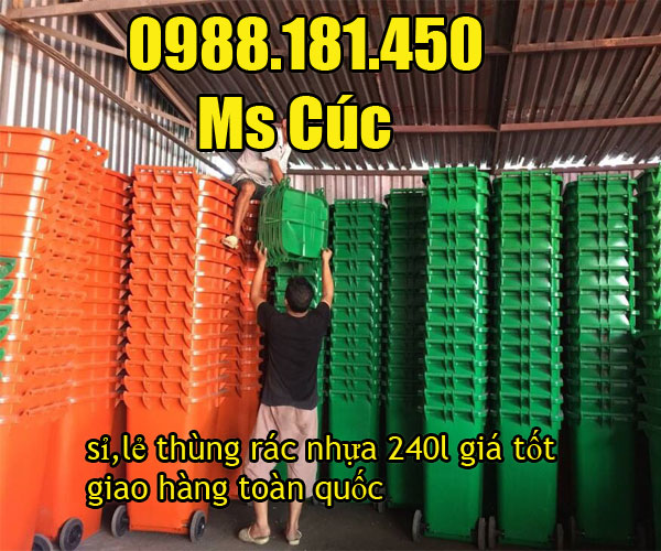 Báo giá thùng rác nhựa 240l