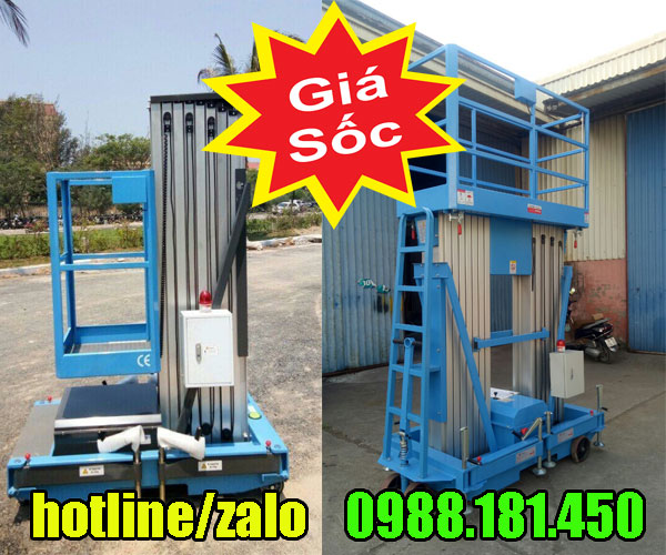 thang nâng người cao 10m trục đơn và trục đôi
