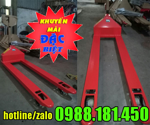 Hình ảnh thực tế xe nâng tay càng dài 2m 5 tấn